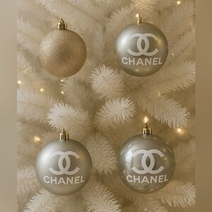 Chanel Silver Holiday Ornaments